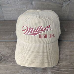 Miller High Life Corduroy Hat American Needle Snapback Beer Baseball Cap VTG Y2K